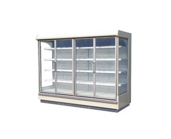R404A のための垂直によって冷やされている食糧飾り戸棚のスーパーマーケットの冷凍装置