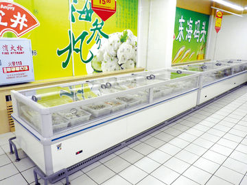 スーパーマーケットの冷凍食品のための単一の味方された農産物のクーラーの表示
